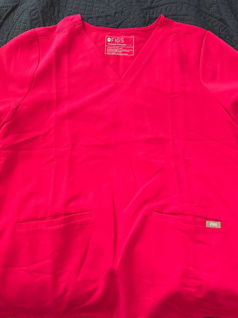 FIGS Casma Scrub Top - Ultra Rose